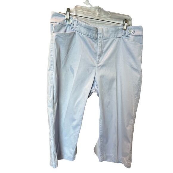 Lee Slender Secret Capris light blue Size 16 medium lower on the waist - Picture 1 of 8